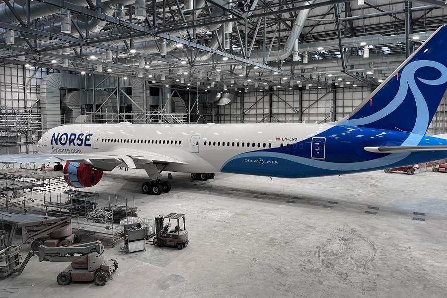 First Norse Atlantic 787 Revealed In Paint Shop