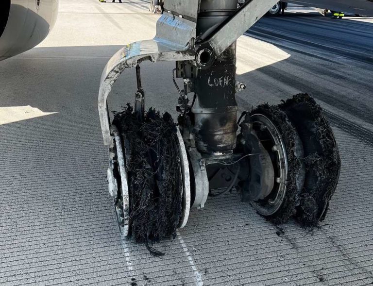 INCIDENT: American Airlines 737 Blows Tyres On Runway!
