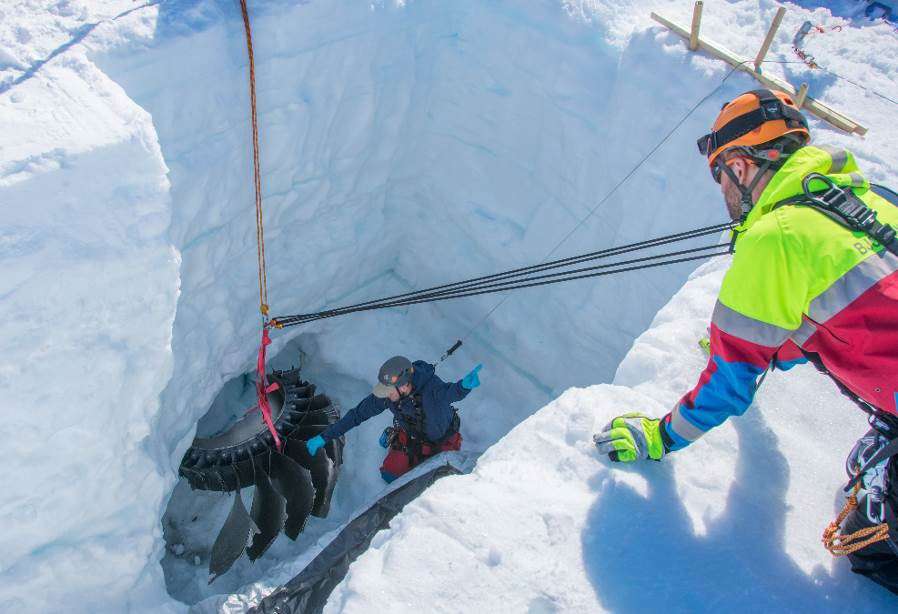 How Do You Find A Jet Engine Fan Buried In A Glacier?