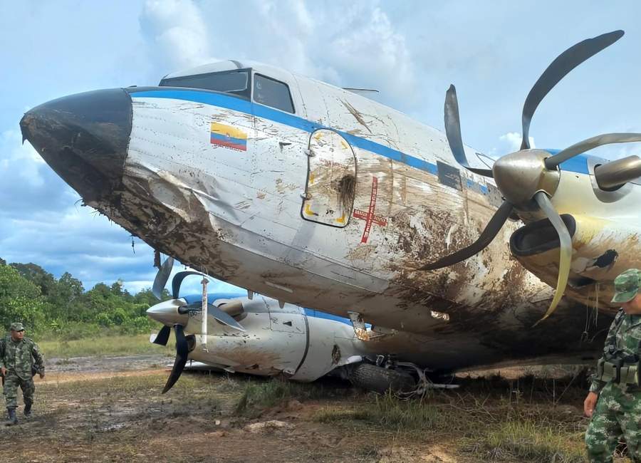 ACCIDENT: Aliansa DC-3TP Runway Excursion, Propstrike
