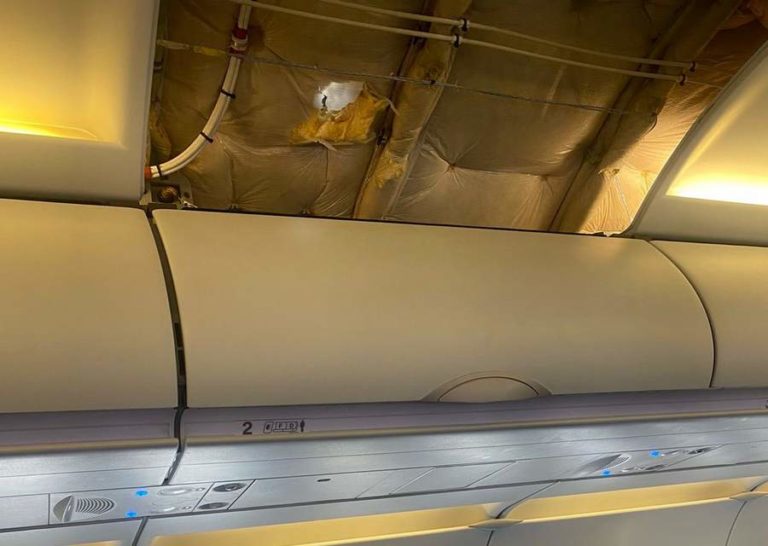 Stray Bullet Hits MEA Airbus A320!